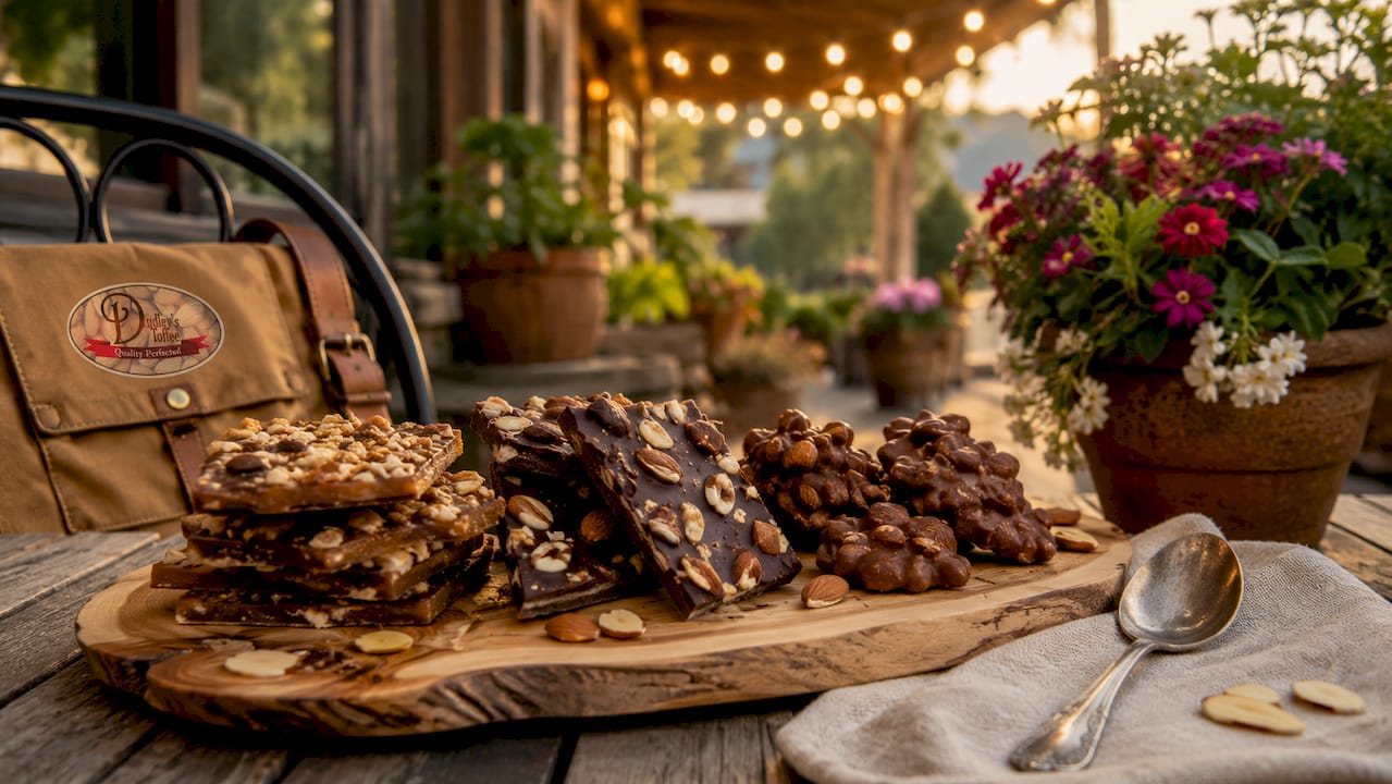 Assorted gluten free handcrafted chocolate alternatives on marble