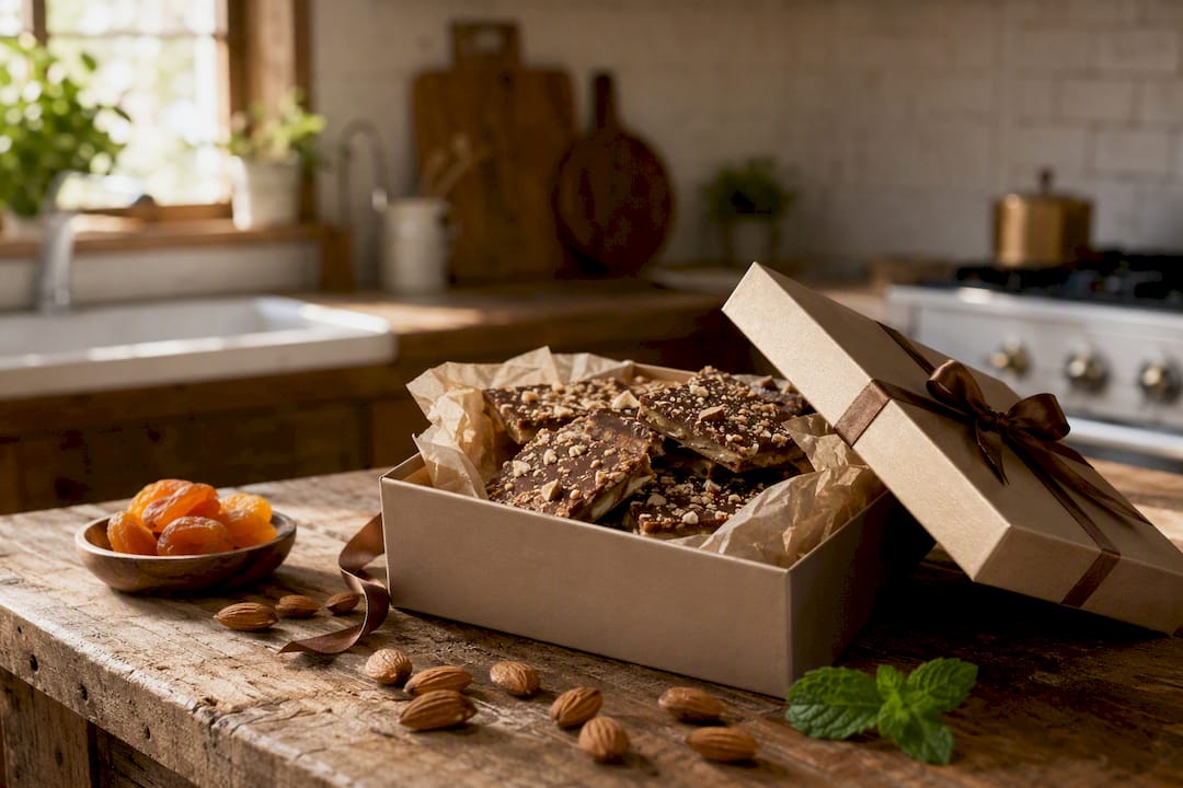 Gift box with premium English almond toffee