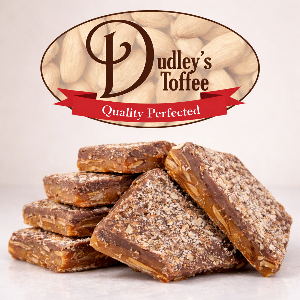 Dark Chocolate English Almond Toffee – 12-Pack (6 oz Bags)